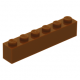 LEGO kocka 1x6, sötét narancssárga (3009)